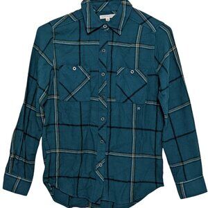 Lot of 5 LA Los Angeles Hearts Women Size XS - S Plaid Button Up Green Shirts